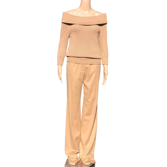 COPY - CELINE NWOT cashmere and silk golden beige sweater Sz m - Picture 4 of 13